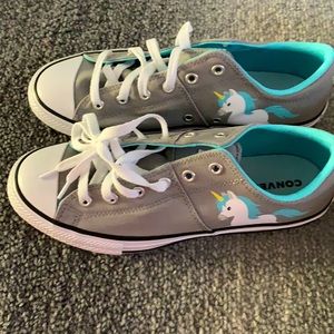 Gray Unicorn Converse Shoes Women's 8
